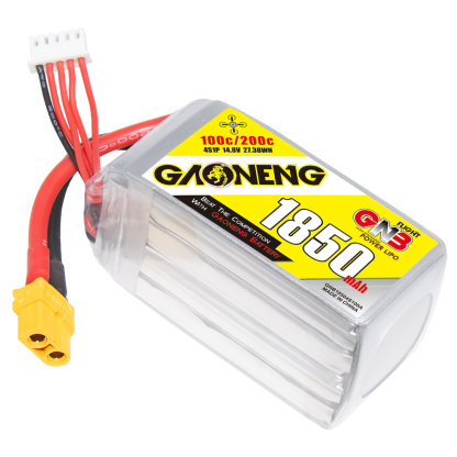2PCS - GAONENG GNB 4S 14.8V 1850mAh 80C XT60 LiPo Battery