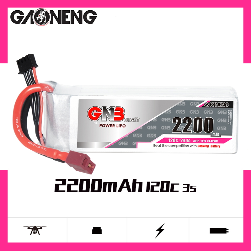 GAONENG GNB 3S 11.1V 2200mAh 120C LiPo Battery T-PLUG