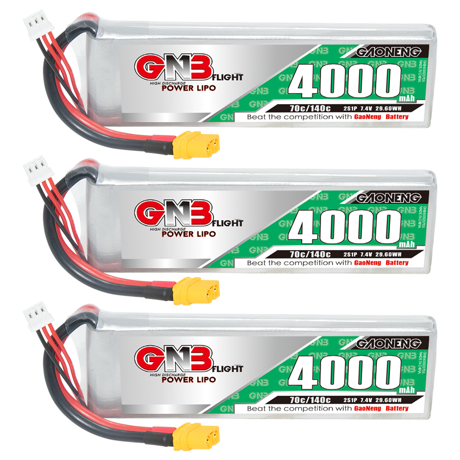 GAONENG GNB 2S 7.4V 4000mAh 70C LiPo Battery XT60