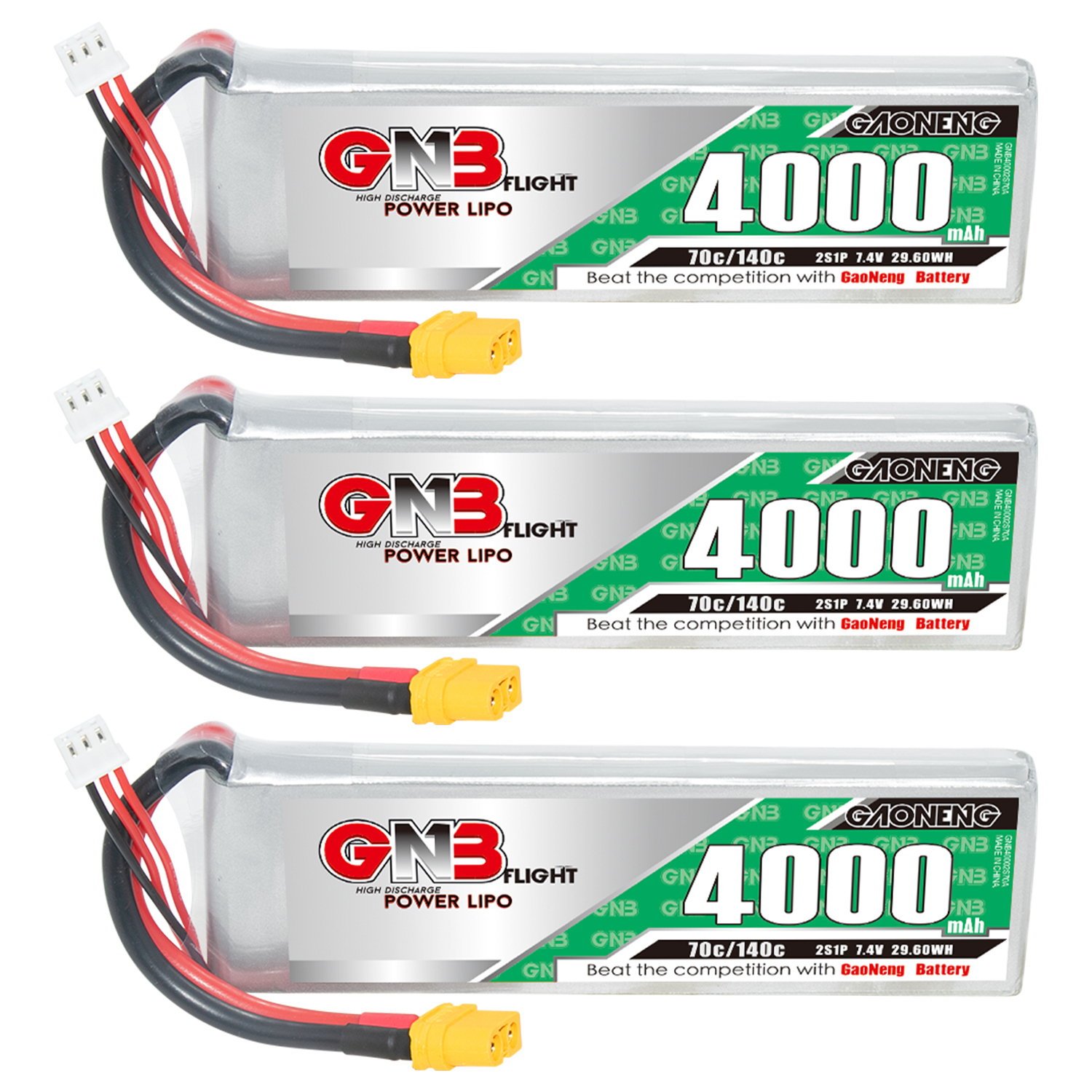 GAONENG GNB 2S 7.4V 4000mAh 70C LiPo Battery XT60