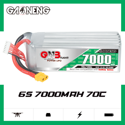 GAONENG GNB 6S 22.2V 7000mAh 70C LiPo Battery XT60