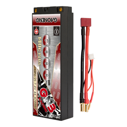 GAONENG GNB 2S 7.4V 6000mAh 140C 5mm Bullet Hard Case LiPo Battery