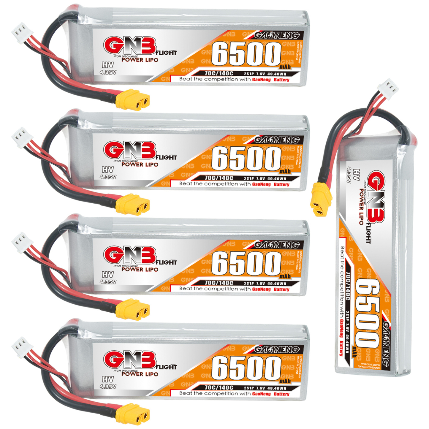 GAONENG GNB HV 2S 7.6V 6500mAh 70C LiPo Battery XT60