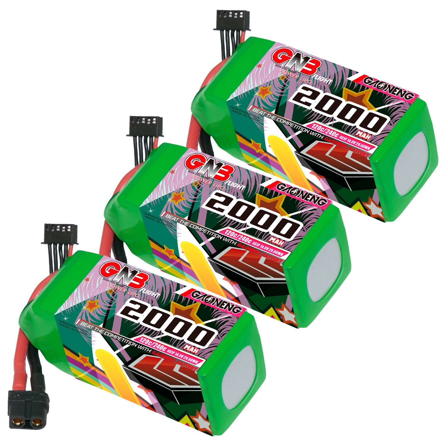 GAONENG GNB 4S 14.8V 2000mAh 120C XT60 LiPo Battery