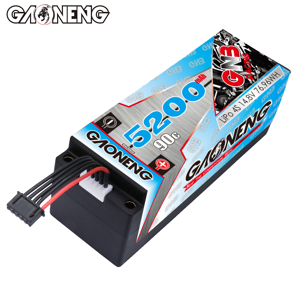 GAONENG GNB 4S 14.8V 5200mAh 90C 5mm Bullet Hard Case LiPo Battery