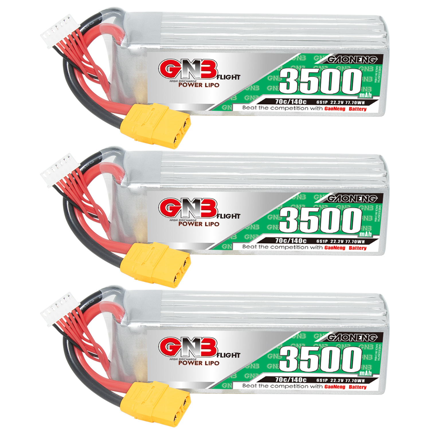 GAONENG GNB 6S 22.2V 3500mAh 70C LiPo Battery XT90