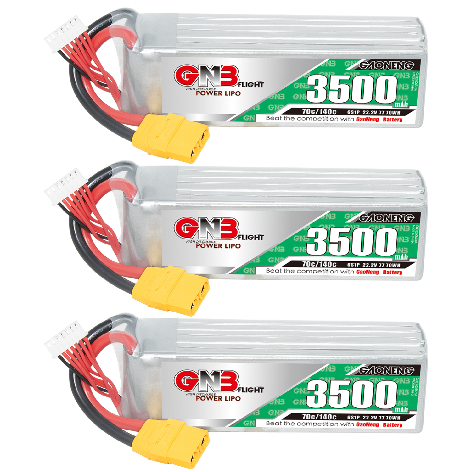 GAONENG GNB 6S 22.2V 3500mAh 70C LiPo Battery XT90