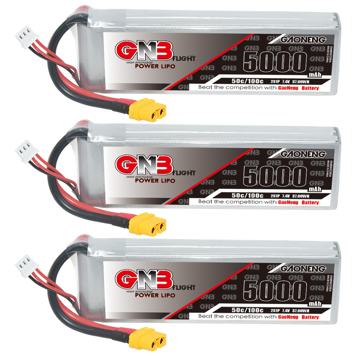 GAONENG GNB 2S 7.4V 5000mAh 50C LiPo Battery XT60