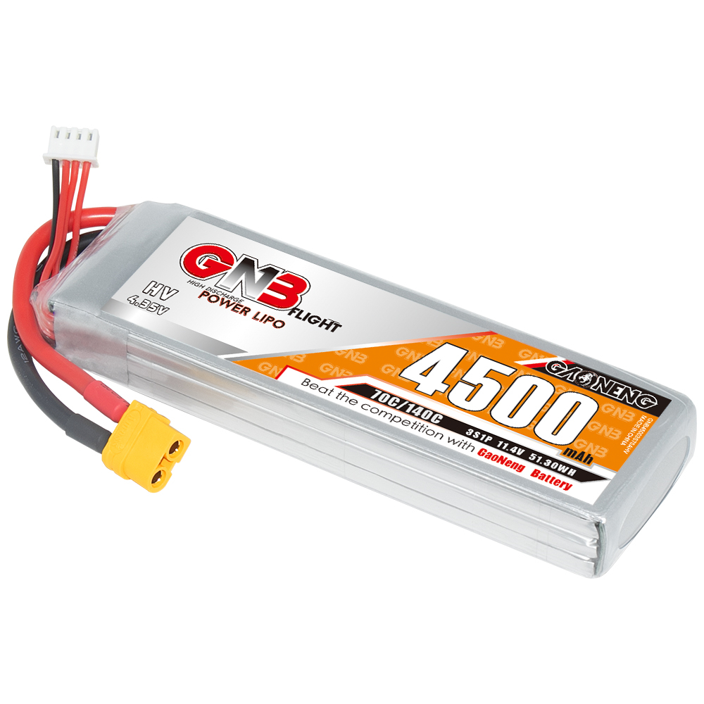 1PC - GAONENG GNB LiHV 3S 11.4V 4500mAh 70C LiPo Battery XT60
