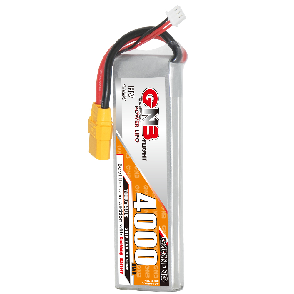 GAONENG GNB LiHV 2S 7.6V 4000mAh 70C LiPo Battery XT90