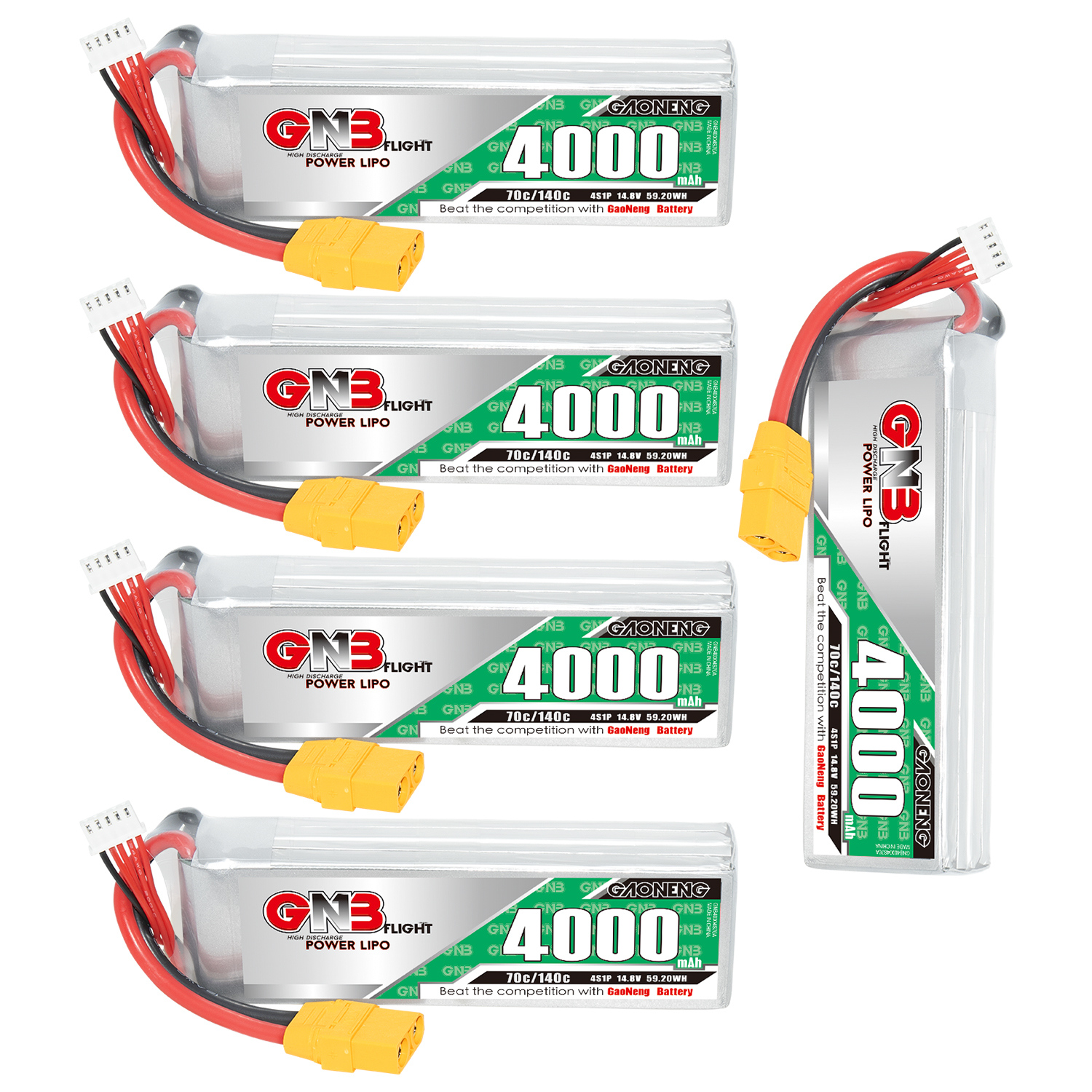 GAONENG GNB 4S 14.8V 4000mAh 70C LiPo Battery XT90