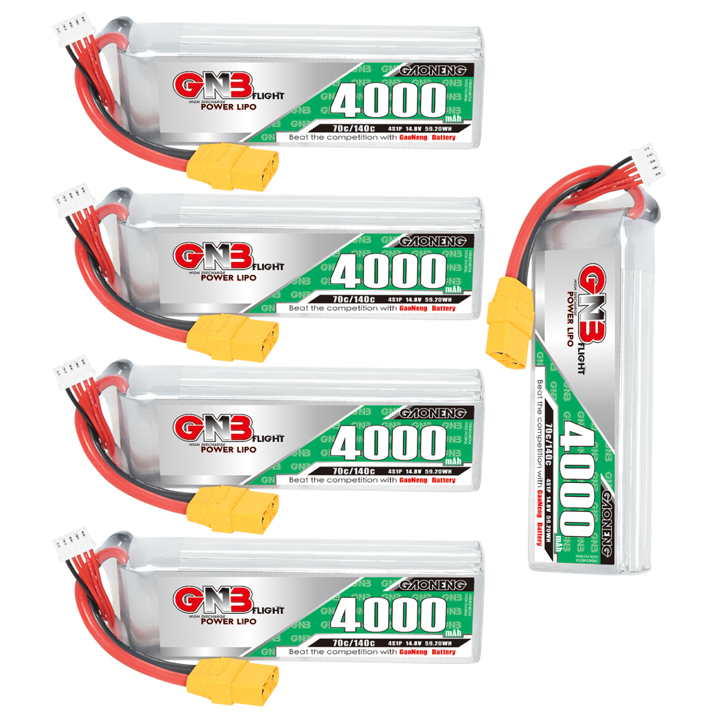 GAONENG GNB 4S 14.8V 4000mAh 70C LiPo Battery XT90