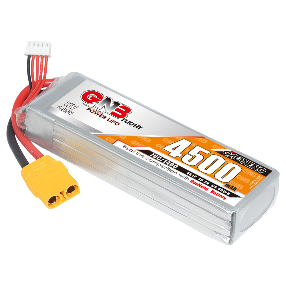 1PC - GAONENG GNB LiHV 4S 15.2V 4500mAh 70C LiPo Battery XT90