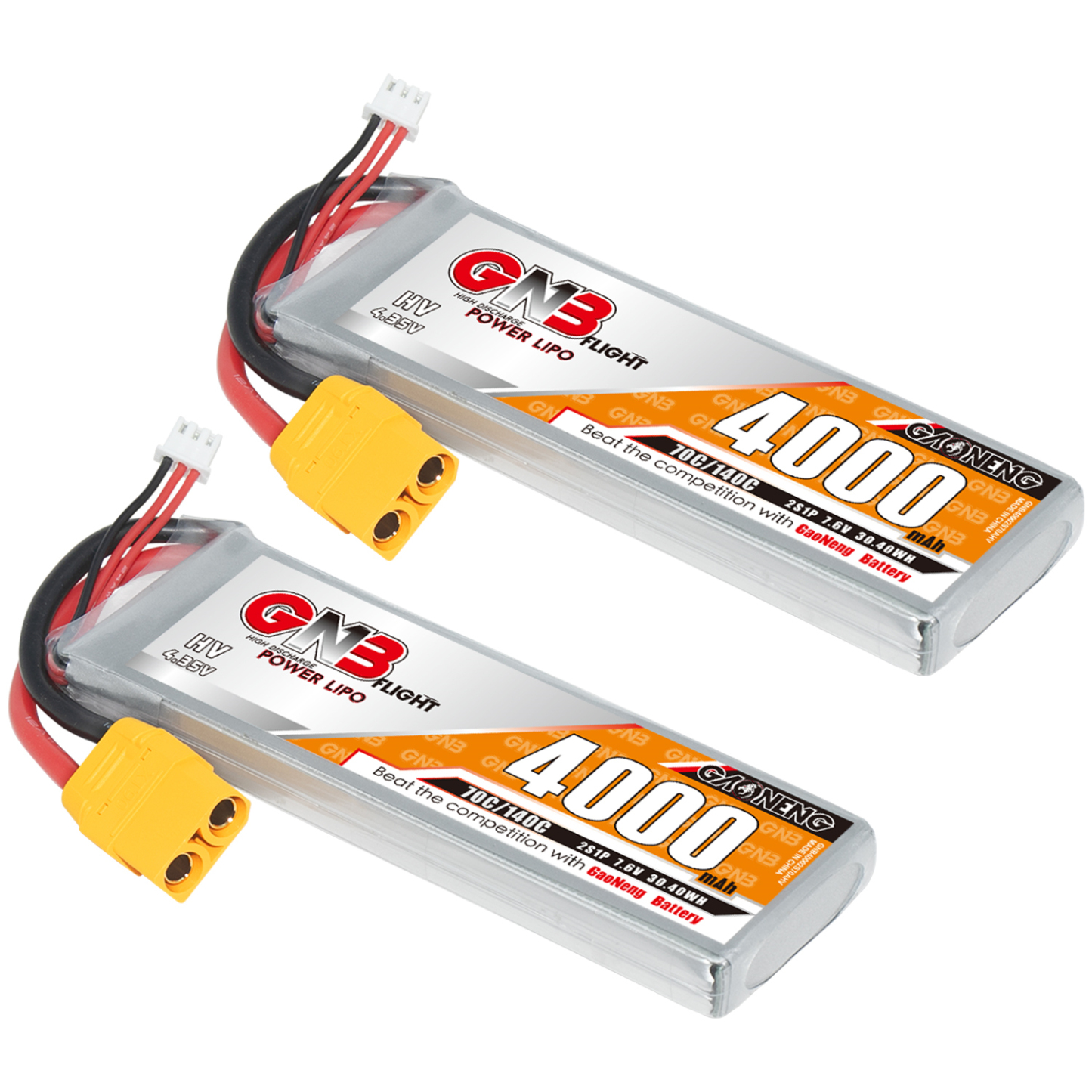 GAONENG GNB LiHV 2S 7.6V 4000mAh 70C LiPo Battery XT90