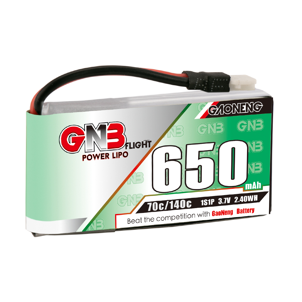 4PCS - GAONENG GNB 1S 3.7V 650mAh 70C Molex 51005 Connector LiPo Battery