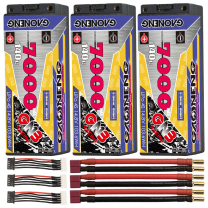 GAONENG GNB 4S 14.8V 7000mAh 140C 5mm Bullet Hard Case LiPo Battery