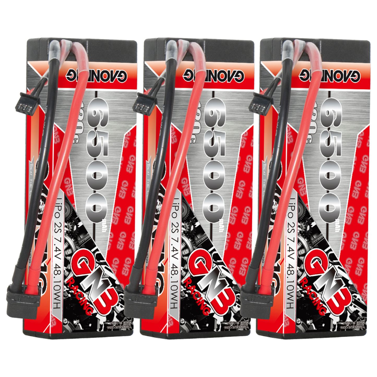 GAONENG GNB 2S 7.4V 6500mAh 120C Cabled Hard Case LiPo Battery XT60