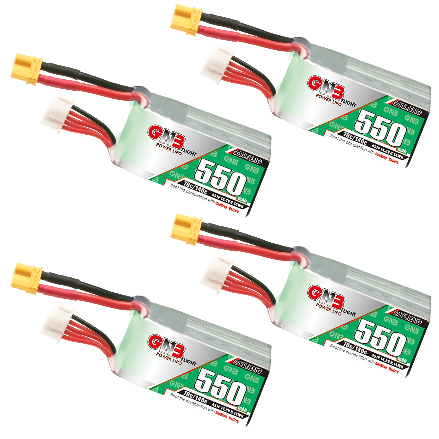 GAONENG GNB 4S 14.8V 550mAh 70C XT30 LiPo Battery