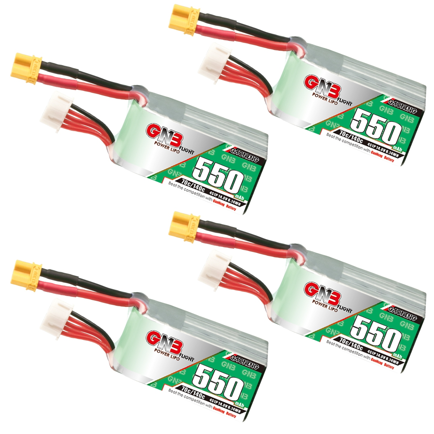 GAONENG GNB 4S 14.8V 550mAh 70C XT30 LiPo Battery