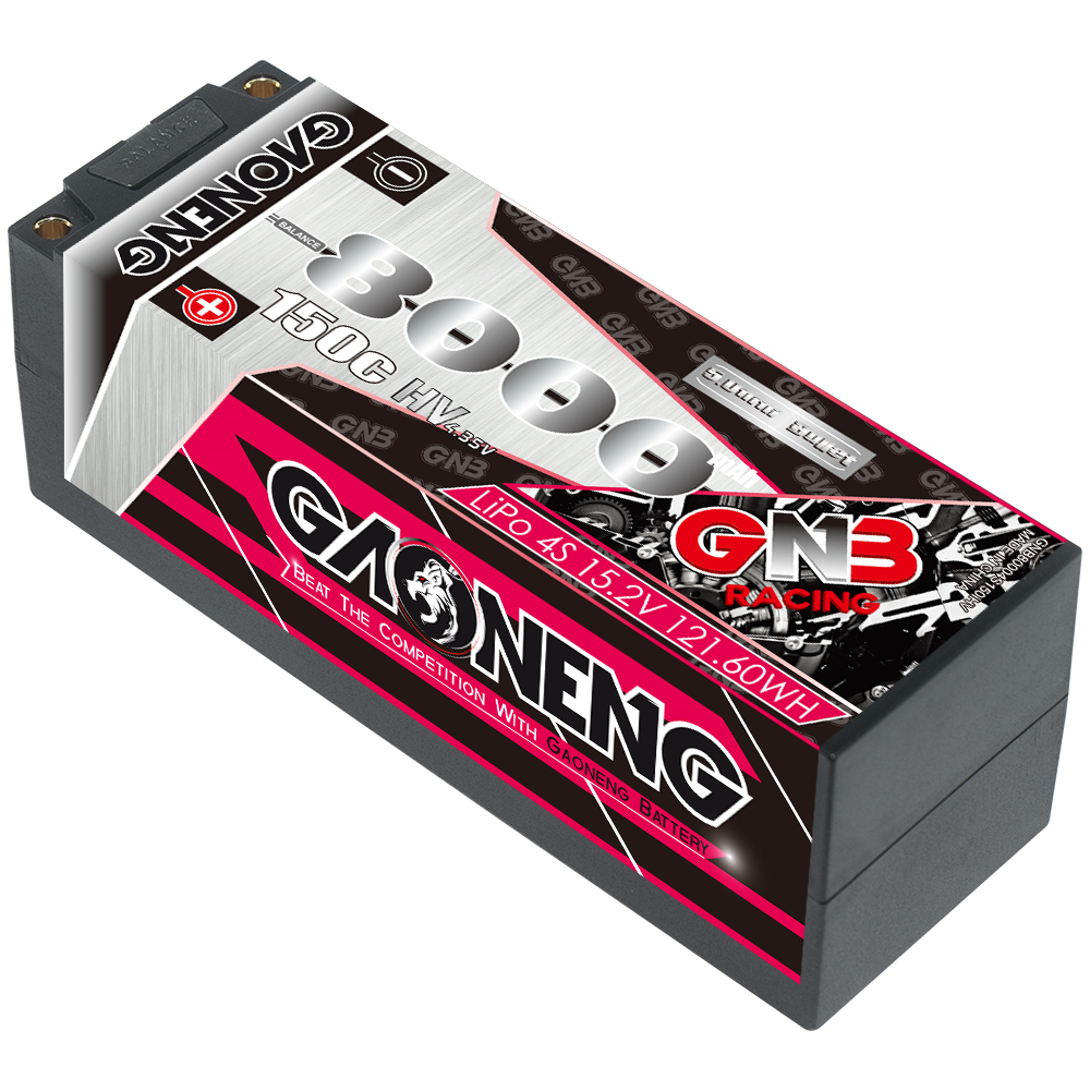 GAONENG GNB LiHV 4S 15.2V 8000mAh 150C 5mm Bullet Hard Case LiPo Battery