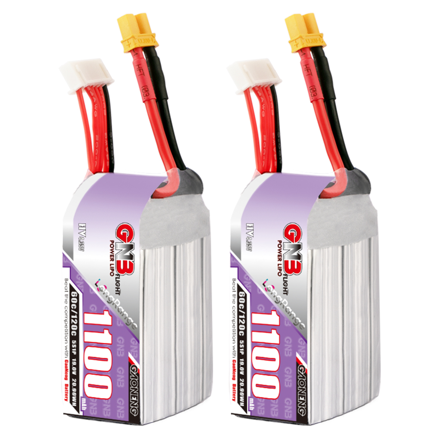 GAONENG GNB LiHV 5S 19V 1100mAh 60C XT30 LiPo Battery LongRange