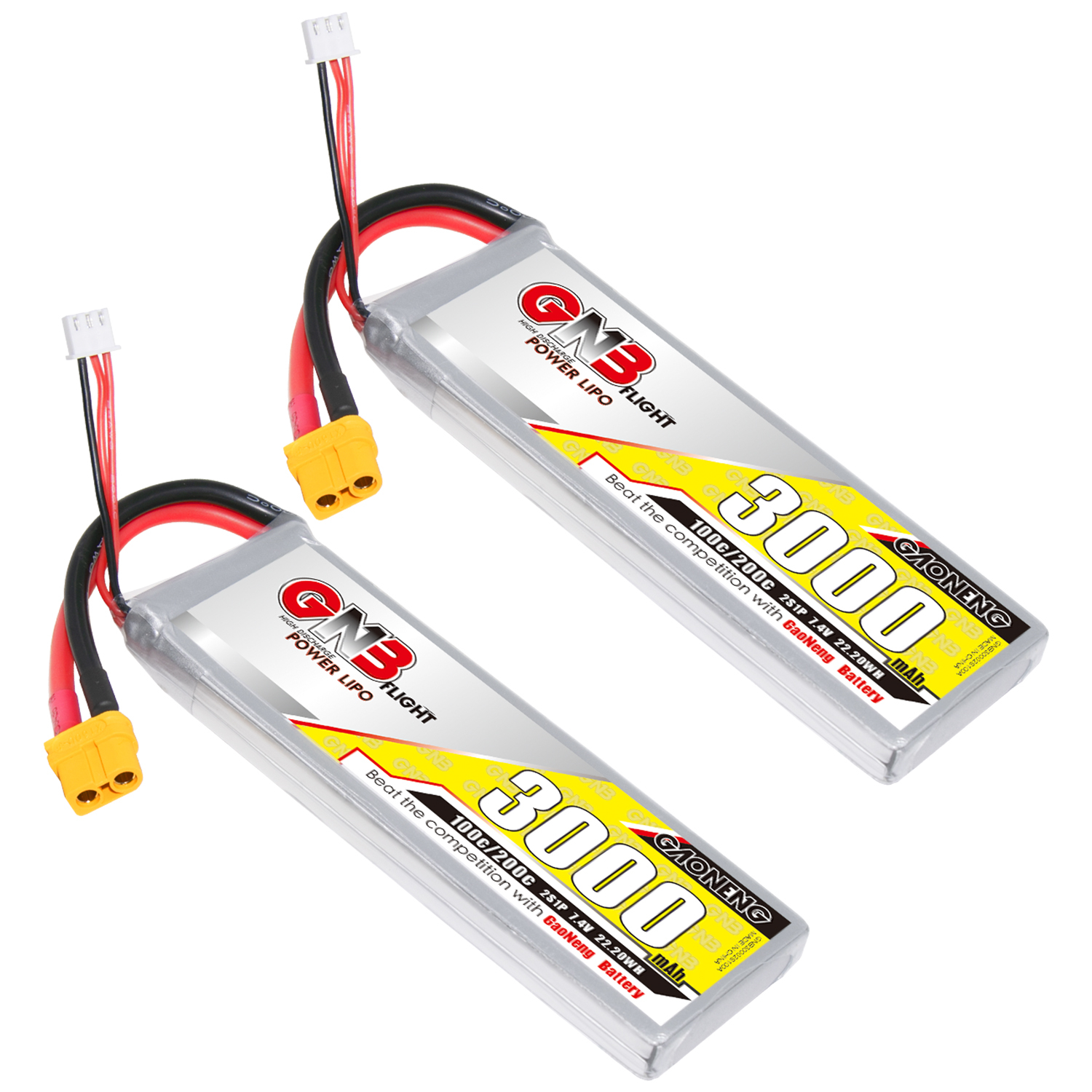 GAONENG GNB 2S 7.4V 3000mAh 100C LiPo Battery XT60