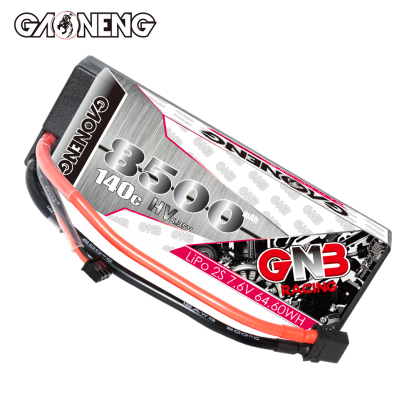1PC - GAONENG GNB LiHV 2S 7.6V 8500mAh 140C Cabled Hard Case LiPo Battery XT60