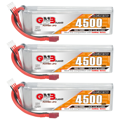 GAONENG GNB LiHV 3S 11.4V 4500mAh 70C LiPo Battery T-PLUG