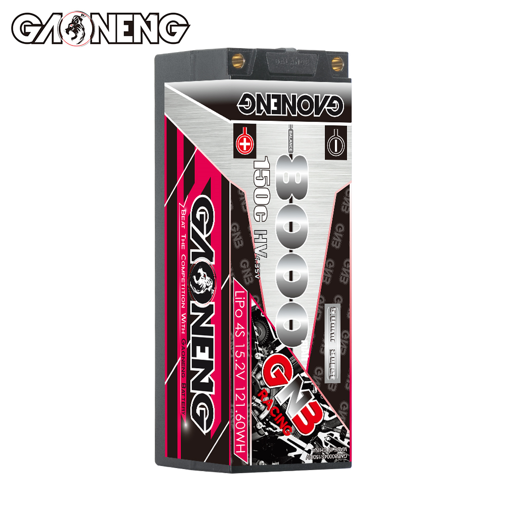 GAONENG GNB LiHV 4S 15.2V 8000mAh 150C 5mm Bullet Hard Case LiPo Battery