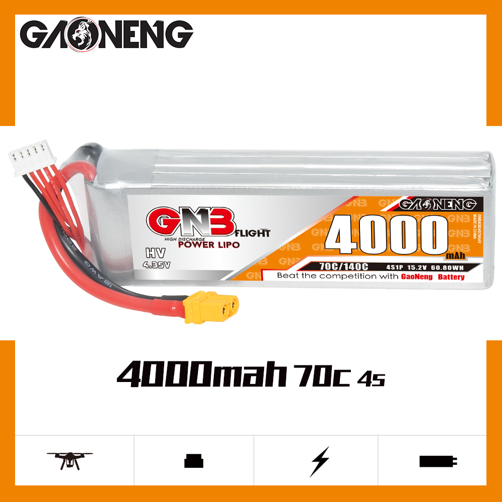 GAONENG GNB LiHV 4S 15.2V 4000mAh 70C LiPo Battery XT60