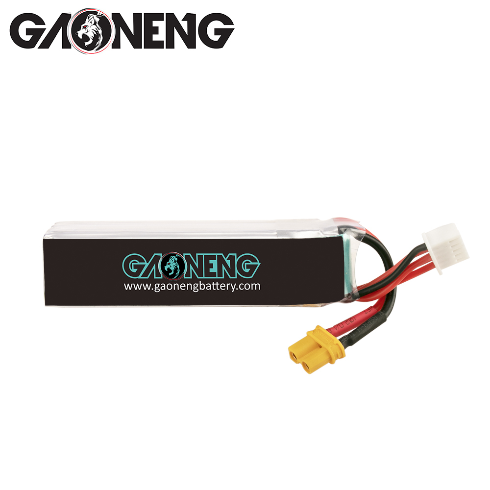 2PCS - GAONENG GNB 4S 14.8V 550mAh 90C XT30 LiPo Battery Long Type