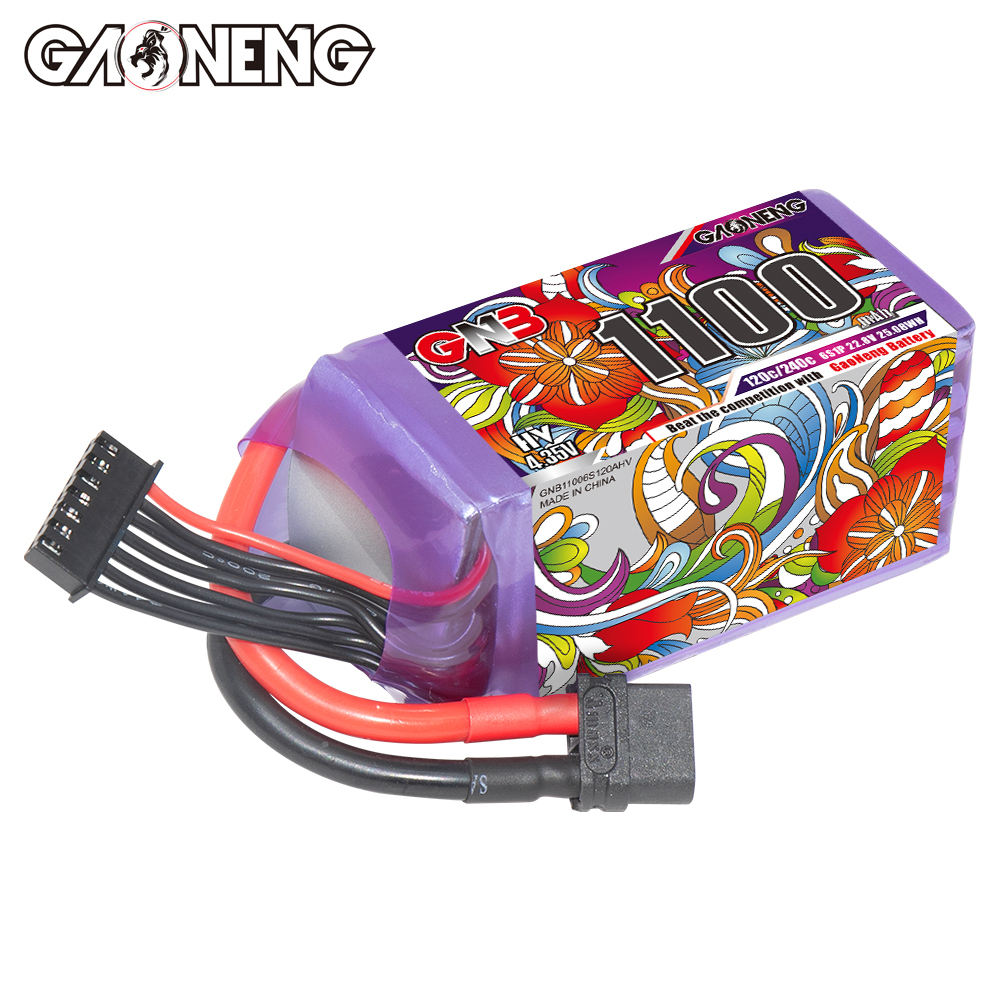 GAONENG GNB LiHV 6S 22.8V 1100mAh 120C XT60 LiPo Battery