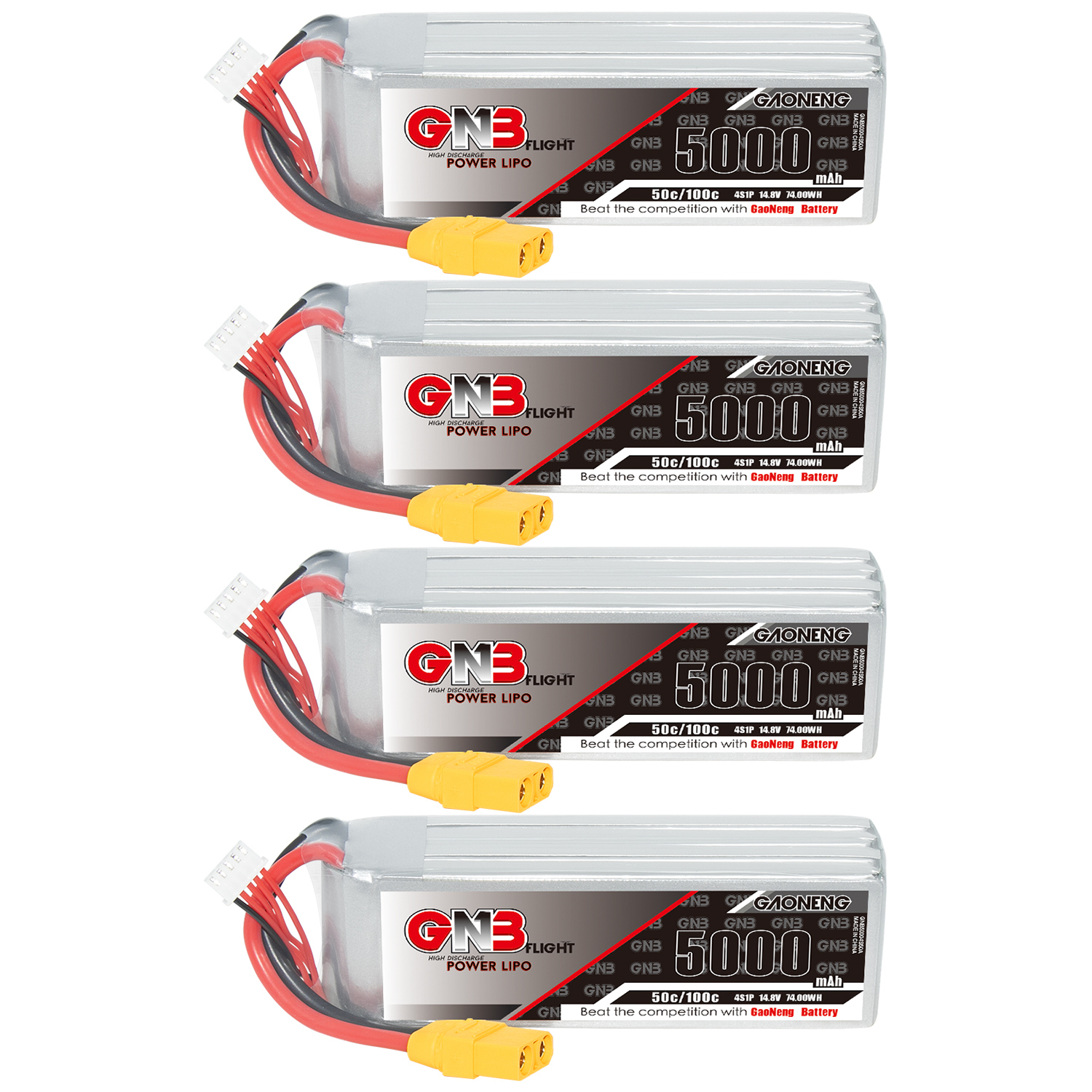 GAONENG GNB 4S 14.8V 5000mAh 50C LiPo Battery XT90