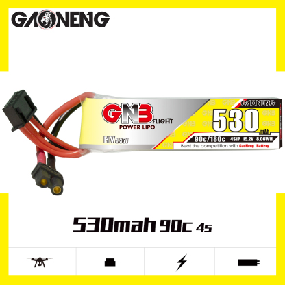 GAONENG GNB 4S 15.2V 530mAh 90C XT30 LiPo Battery Long Type