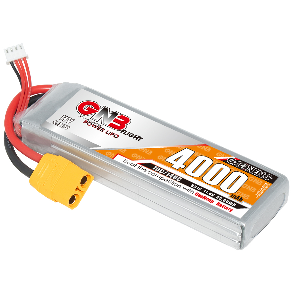 GAONENG GNB LiHV 3S 11.4V 4000mAh 70C LiPo Battery XT90