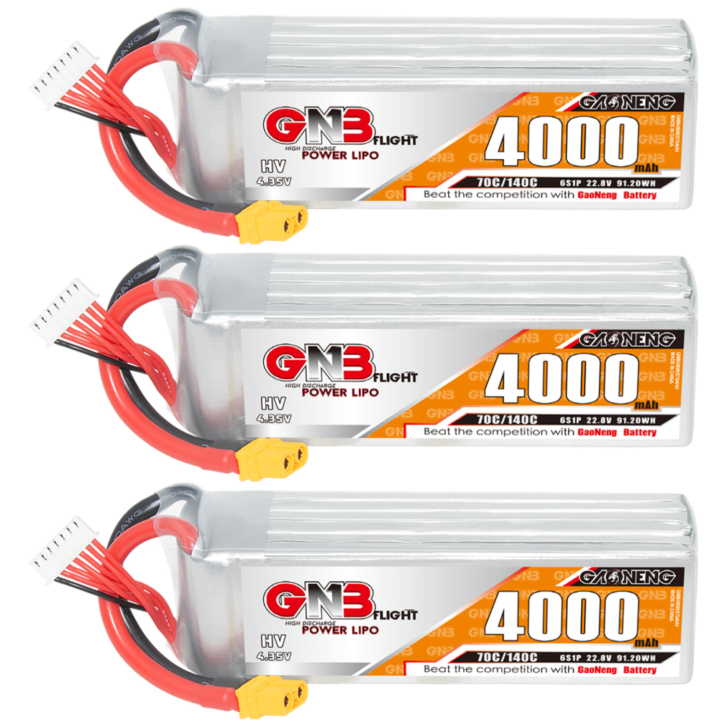 GAONENG GNB LiHV 6S 22.8V 4000mAh 70C LiPo Battery XT60