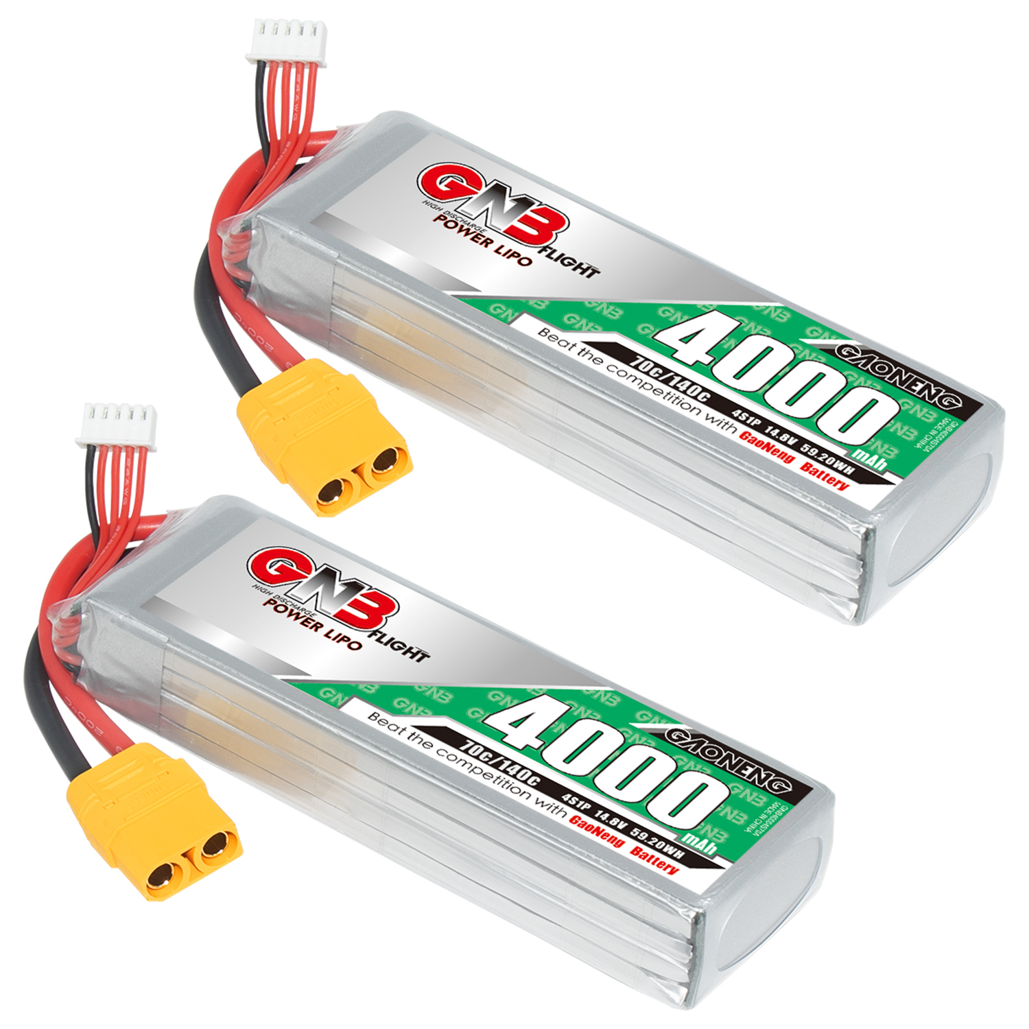GAONENG GNB 4S 14.8V 4000mAh 70C LiPo Battery XT90