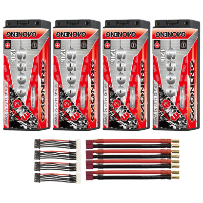 GAONENG GNB 4S 14.8V 6500mAh 120C 5mm Bullet Hard Case LiPo Battery