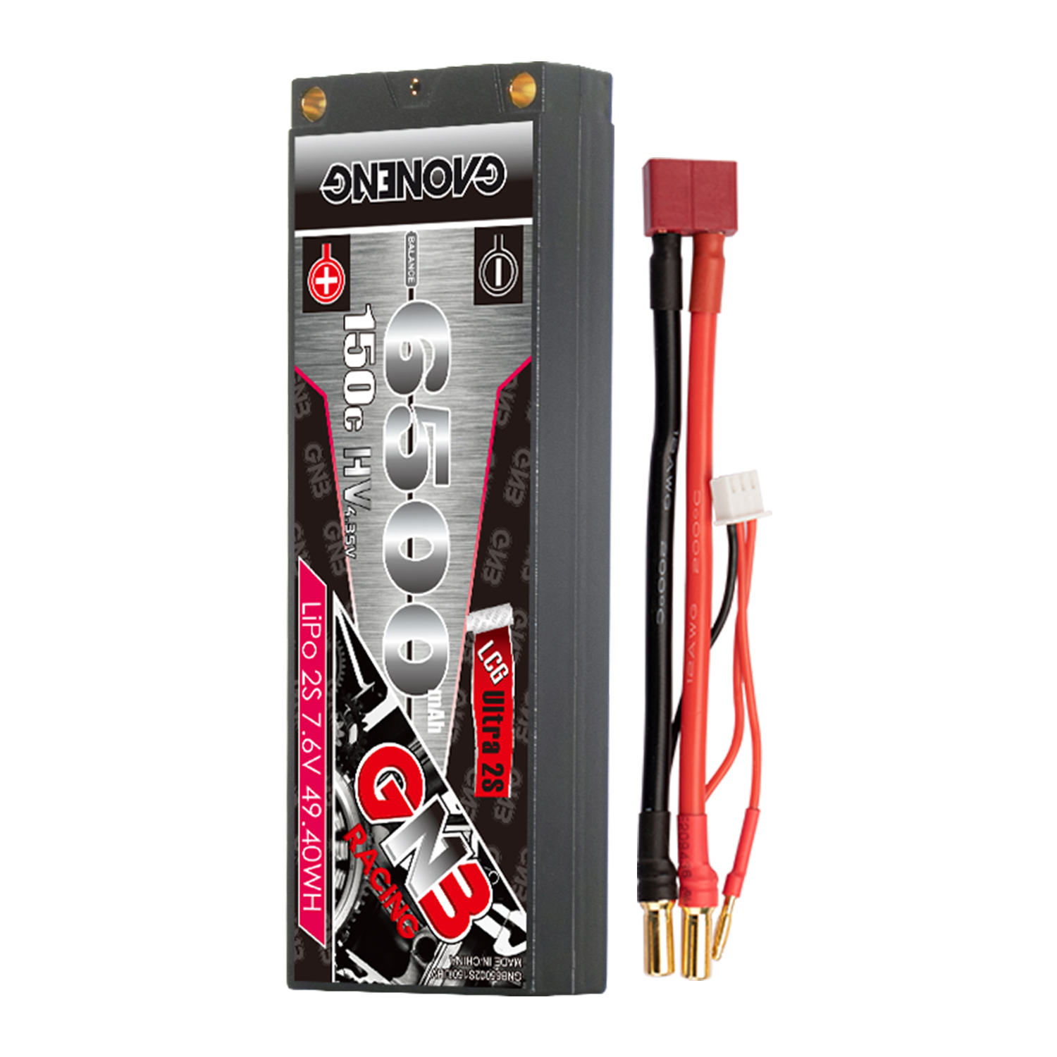 GAONENG GNB LiHV 2S 7.6V 6500mAh 150C Hard Case Ultra LCG LiPo Battery