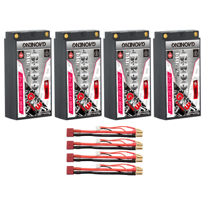 GAONENG GNB LiHV 2S 7.6V 6300mAh 140C Shorty 5mm Bullet Hard Case LiPo Battery