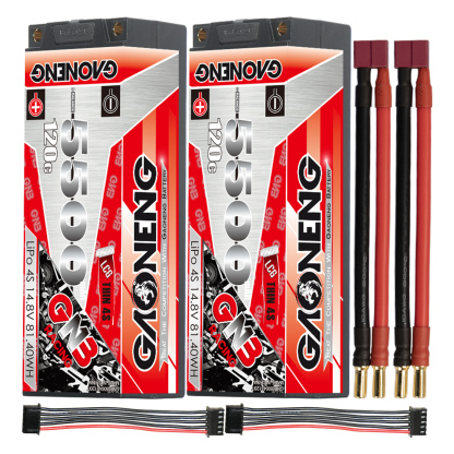 GAONENG GNB 4S 14.8V 5500mAh 120C 5mm Bullet Thin 4S LCG Hard Case LiPo Battery