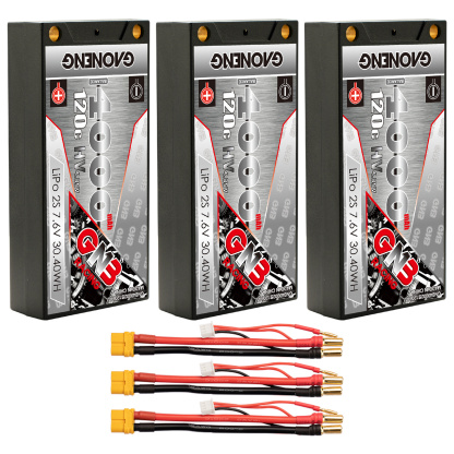 GAONENG GNB LiHV 2S 7.6V 4000mAh 120C LCG Shorty 5mm Bullet Hard Case LiPo Battery