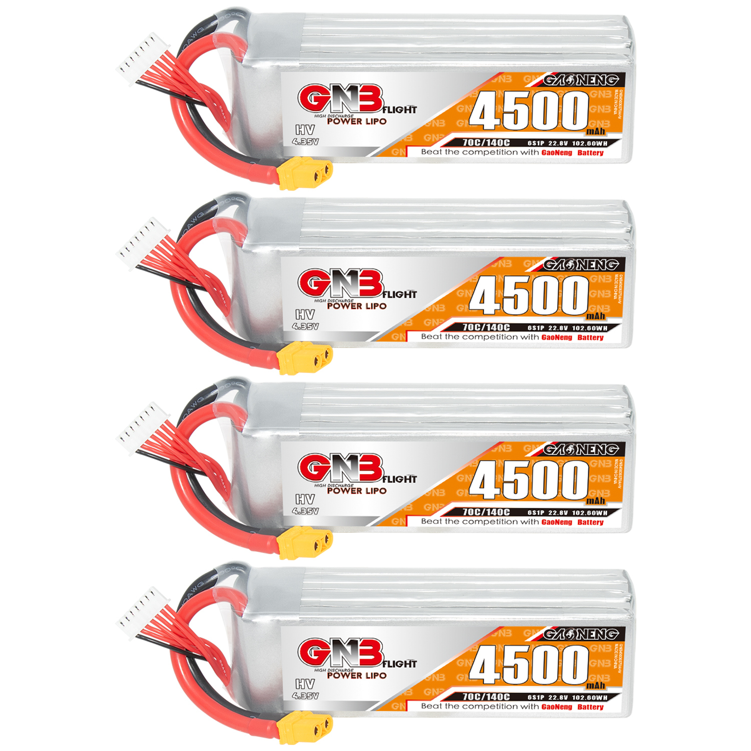 GAONENG GNB LiHV 6S 22.8V 4500mAh 70C LiPo Battery XT60