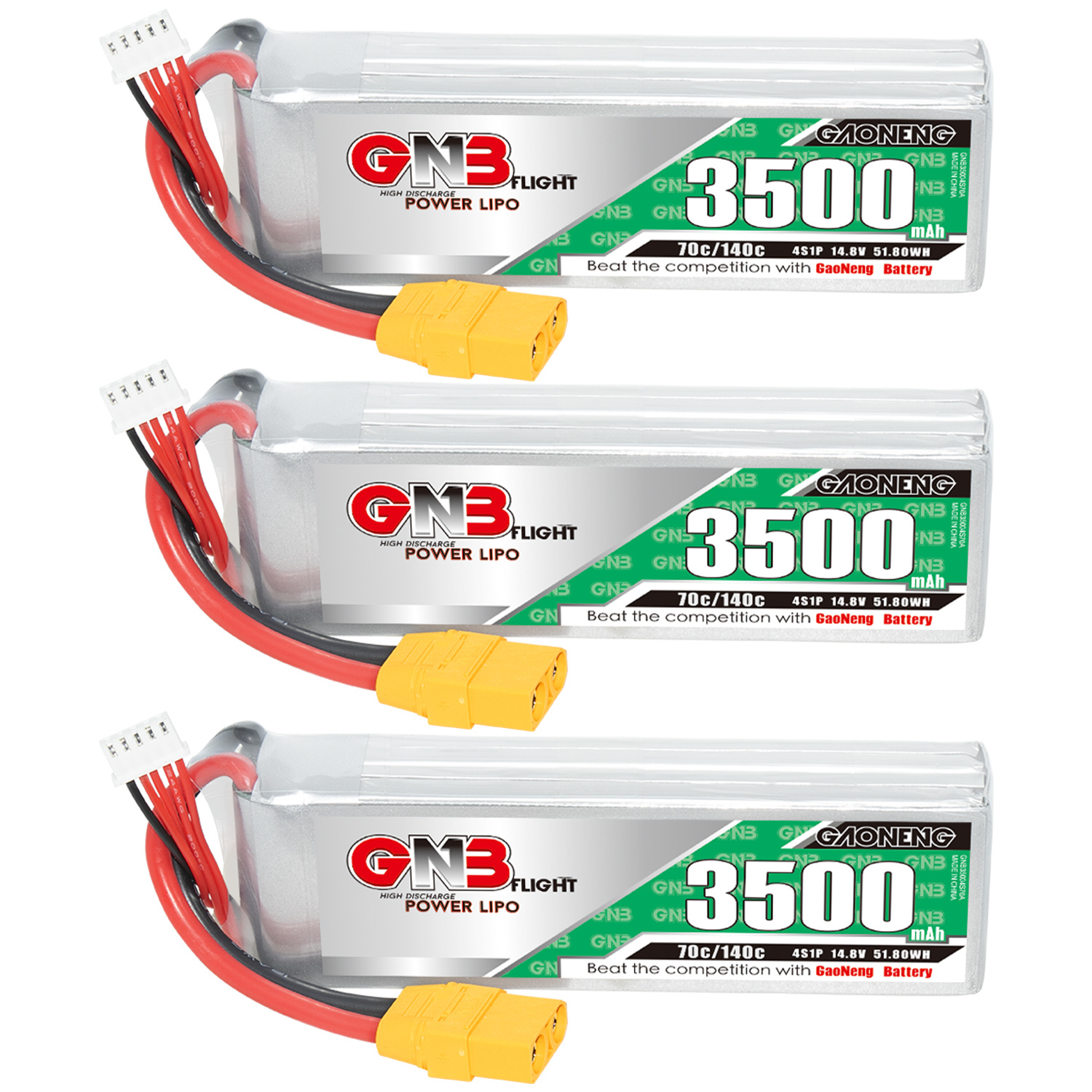 GAONENG GNB 4S 14.8V 3500mAh 70C XT90 LiPo Battery