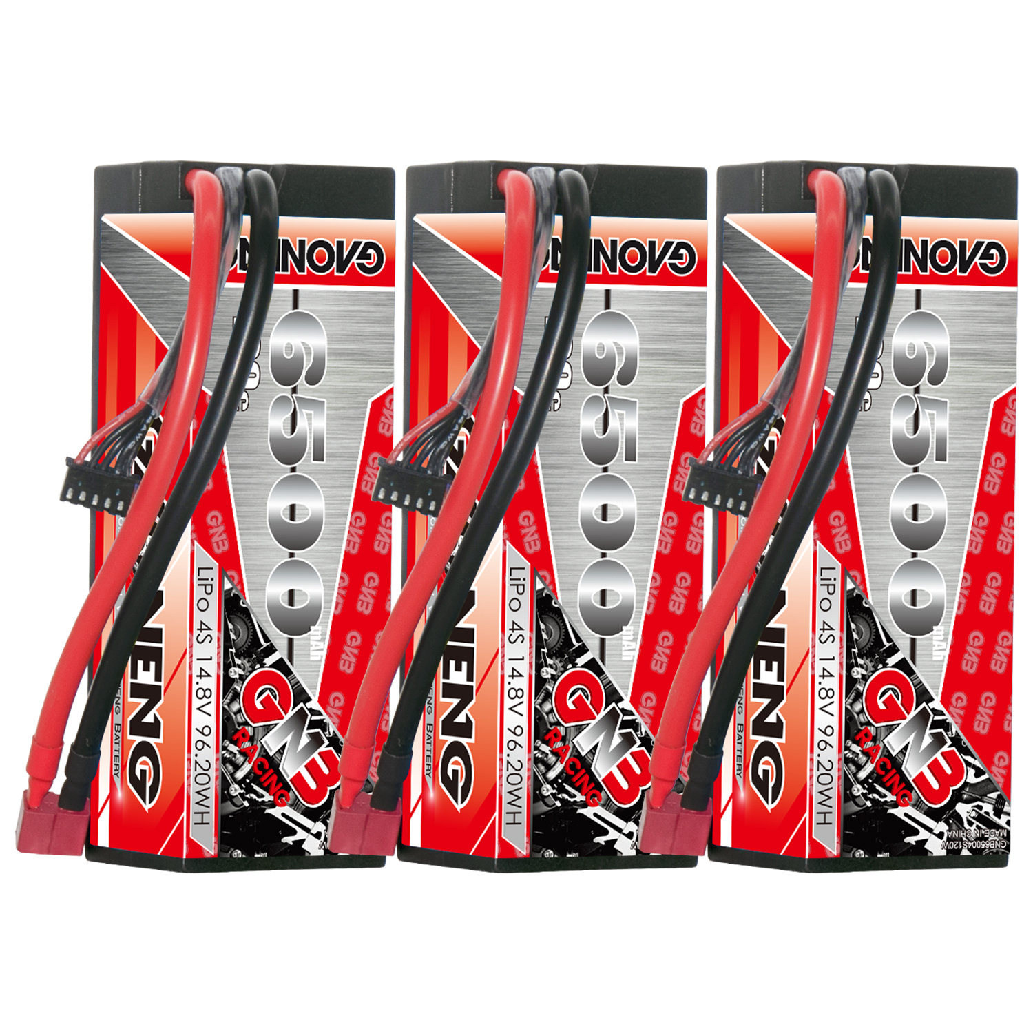 GAONENG GNB 4S 14.8V 6500mAh 120C Cabled Hard Case LiPo Battery T-PLUG