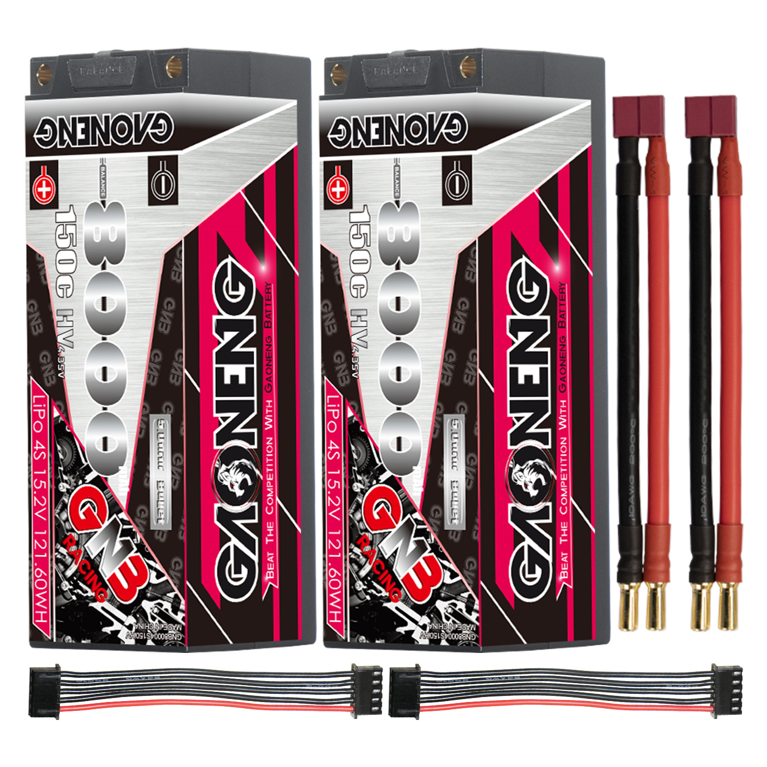 GAONENG GNB LiHV 4S 15.2V 8000mAh 150C 5mm Bullet Hard Case LiPo Battery