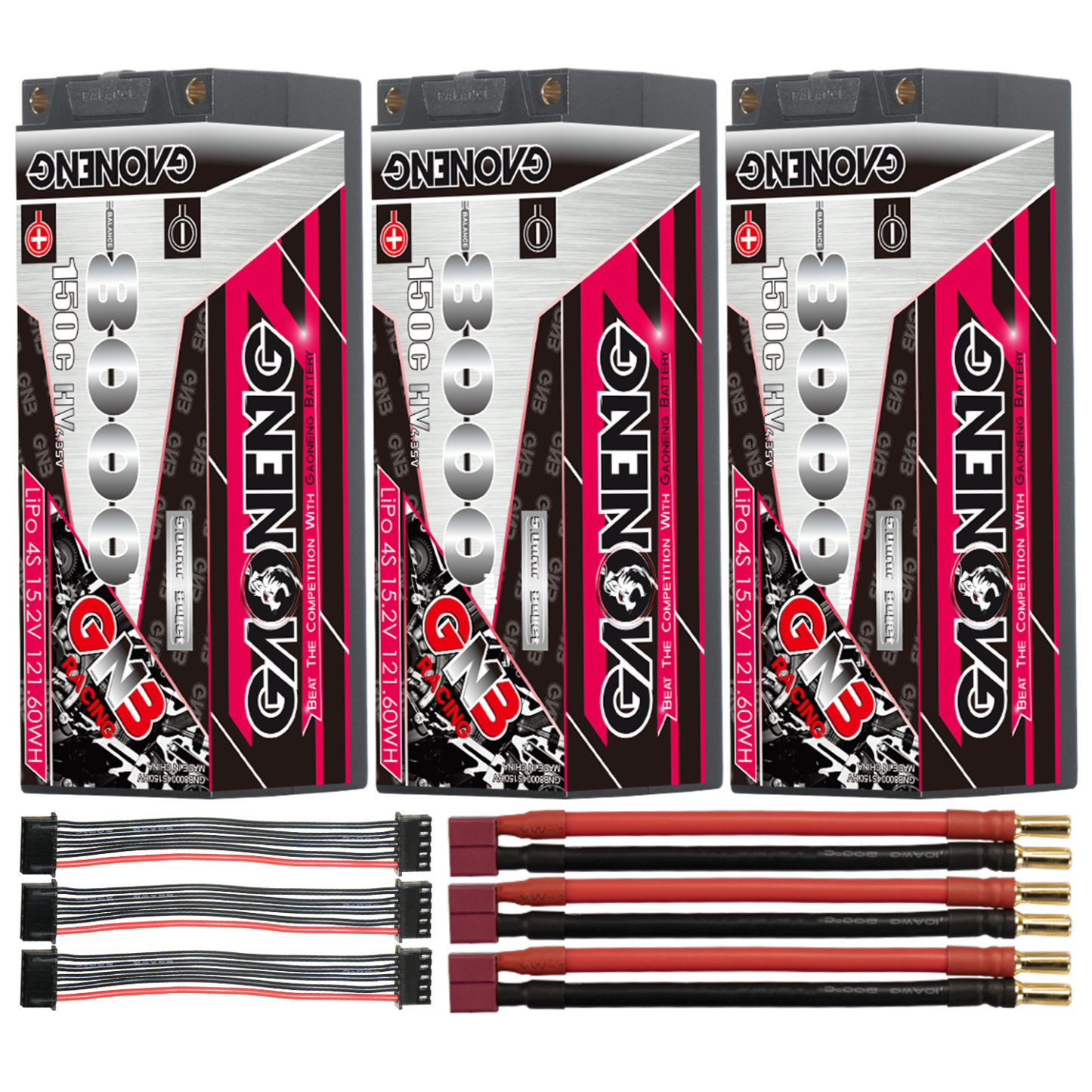 GAONENG GNB LiHV 4S 15.2V 8000mAh 150C 5mm Bullet Hard Case LiPo Battery