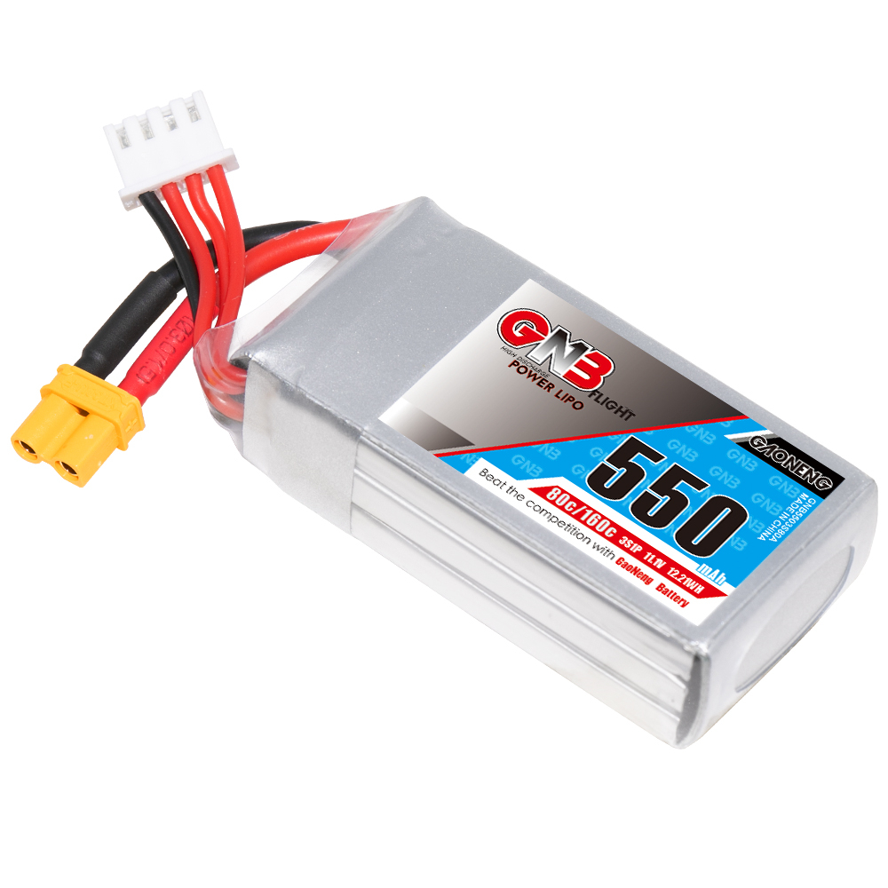 GAONENG GNB 3S 11.1V 550mAh 80C XT30 LiPo Battery