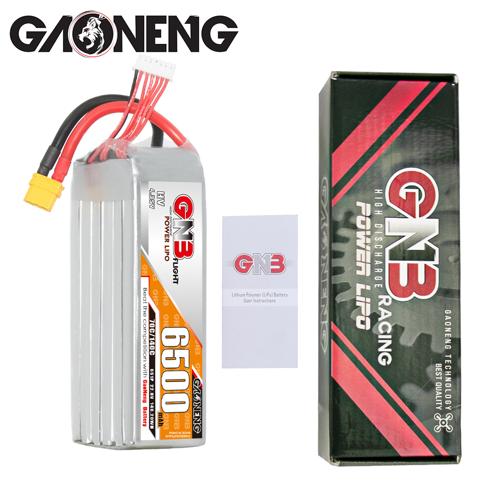 1PCS - GAONENG GNB LiHV 6S 22.8V 6500mAh 70C LiPo Battery XT60