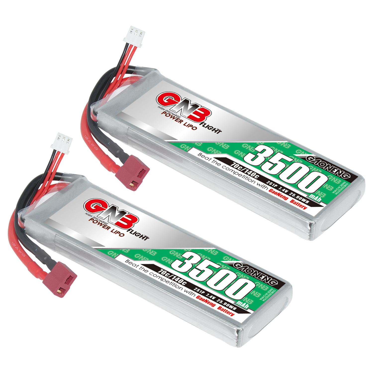 GAONENG GNB 2S 7.4V 3500mAh 70C LiPo Battery T-PLUG